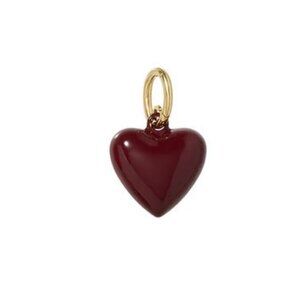 ROXANNE ASSOULIN The Mini Puffy Heart Charm in burgundy firm price